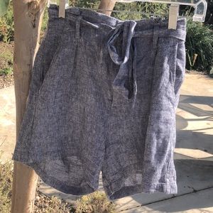 grey shorts with faux pockets in the back women